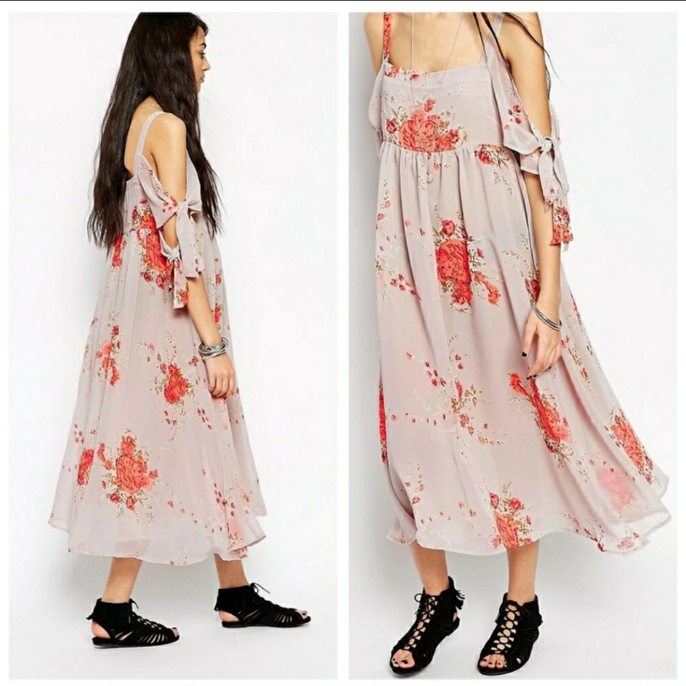 Free People | Tied To You Floral Midi Dress - Picture 7 of 7